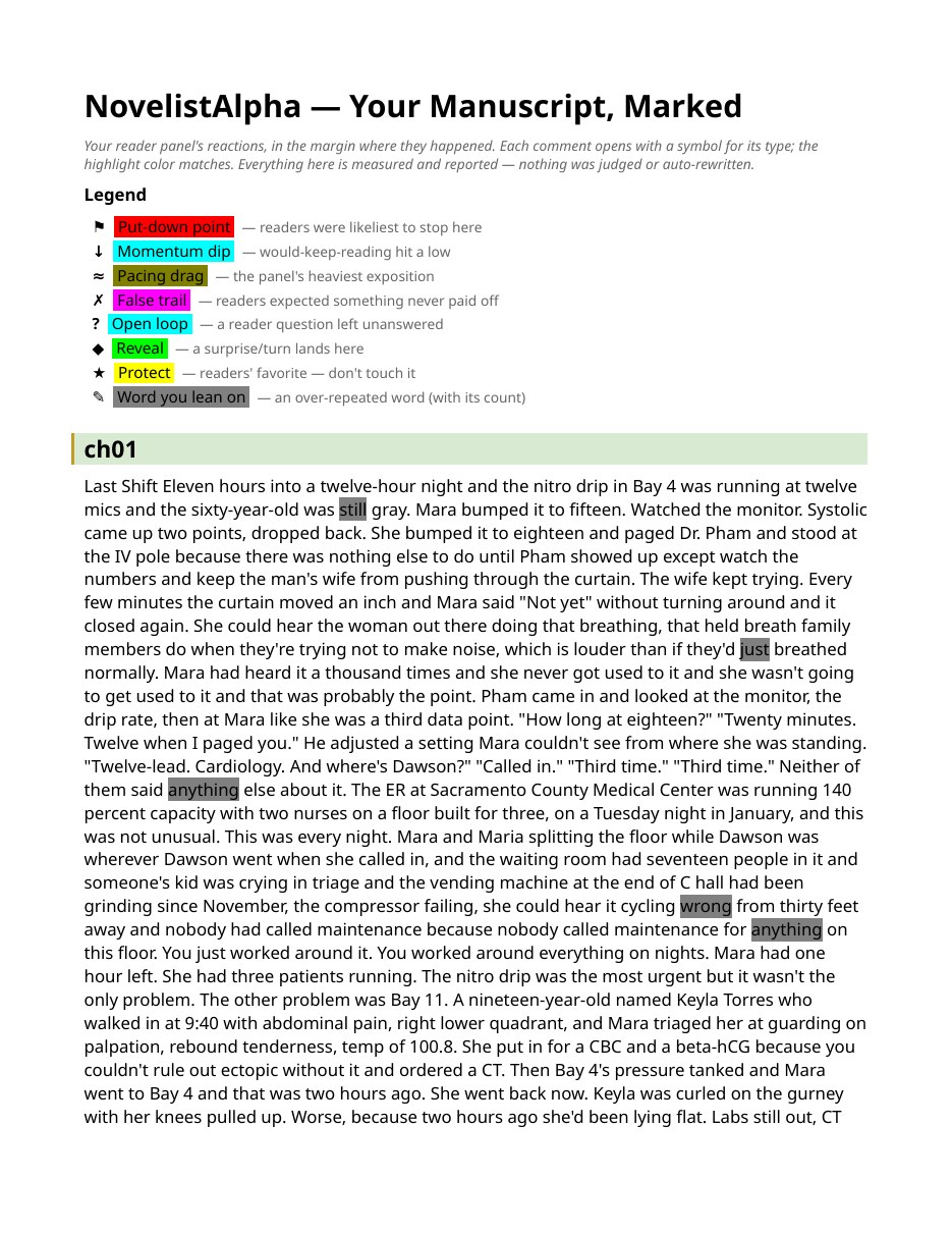 Your manuscript, marked up line by line